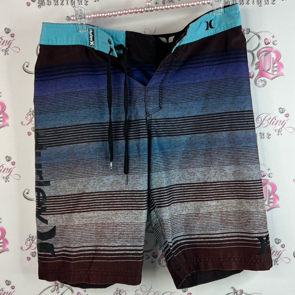 Hurley Gradient Blue and Black Board Shorts